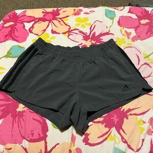 Adidas Grey/Black Running Shorts